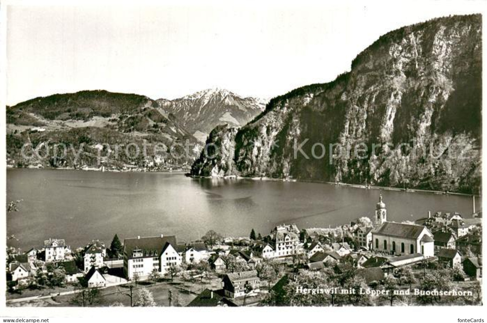 13735695 Hergiswil Vierwaldstaettersee Mit Lopper Und Buochserhorn  - Autres & Non Classés