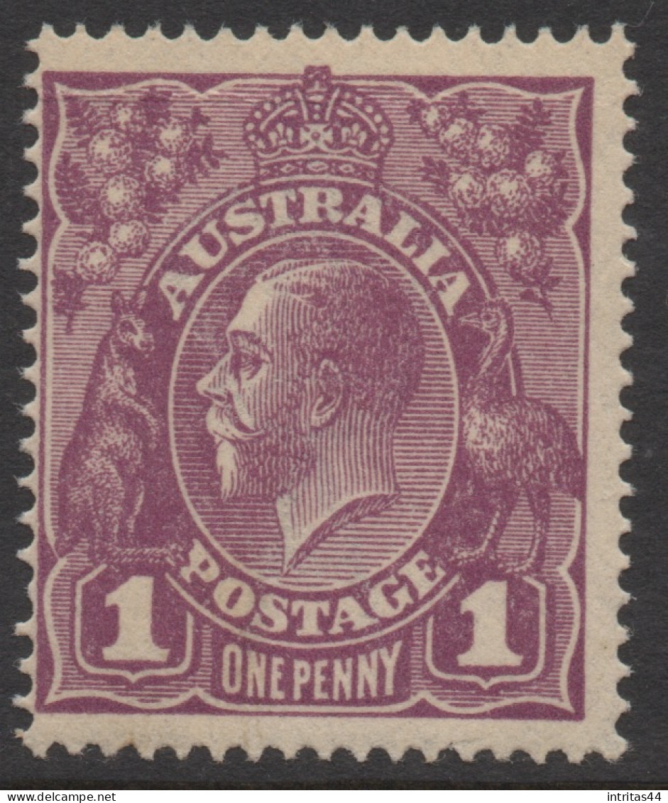 AUSTRALIA 1922 1d VIOLET  KGV  STAMP  PERF.14 1st.WMK SG.57 MNH. - Mint Stamps