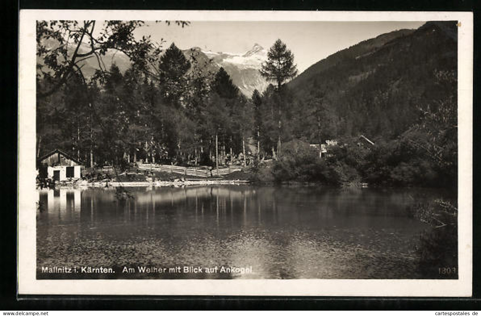 AK Mallnitz, Am Weiher Mit Blick Auf Ankogel  - Altri & Non Classificati