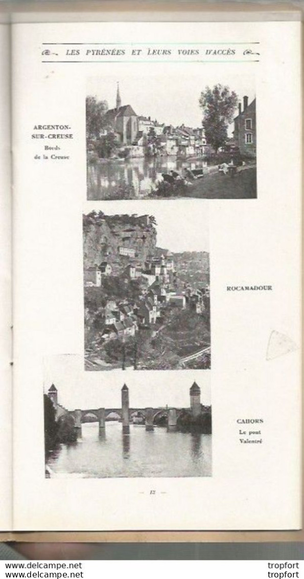 CA / Vintage / Guide 1932 Les PYRENEES Et Leurs Voies D'accès // Bayonne Hendaye Sète Marseille 35 Pages - Dépliants Touristiques