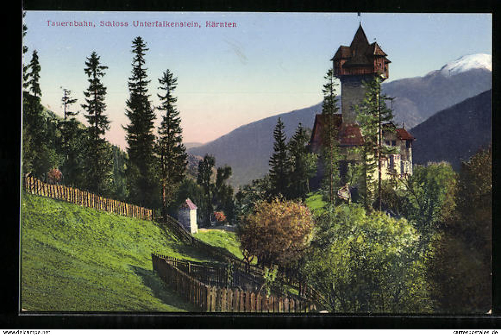 AK Obervellach /Tauernbahn, Schloss Unterfalkenstein  - Altri & Non Classificati