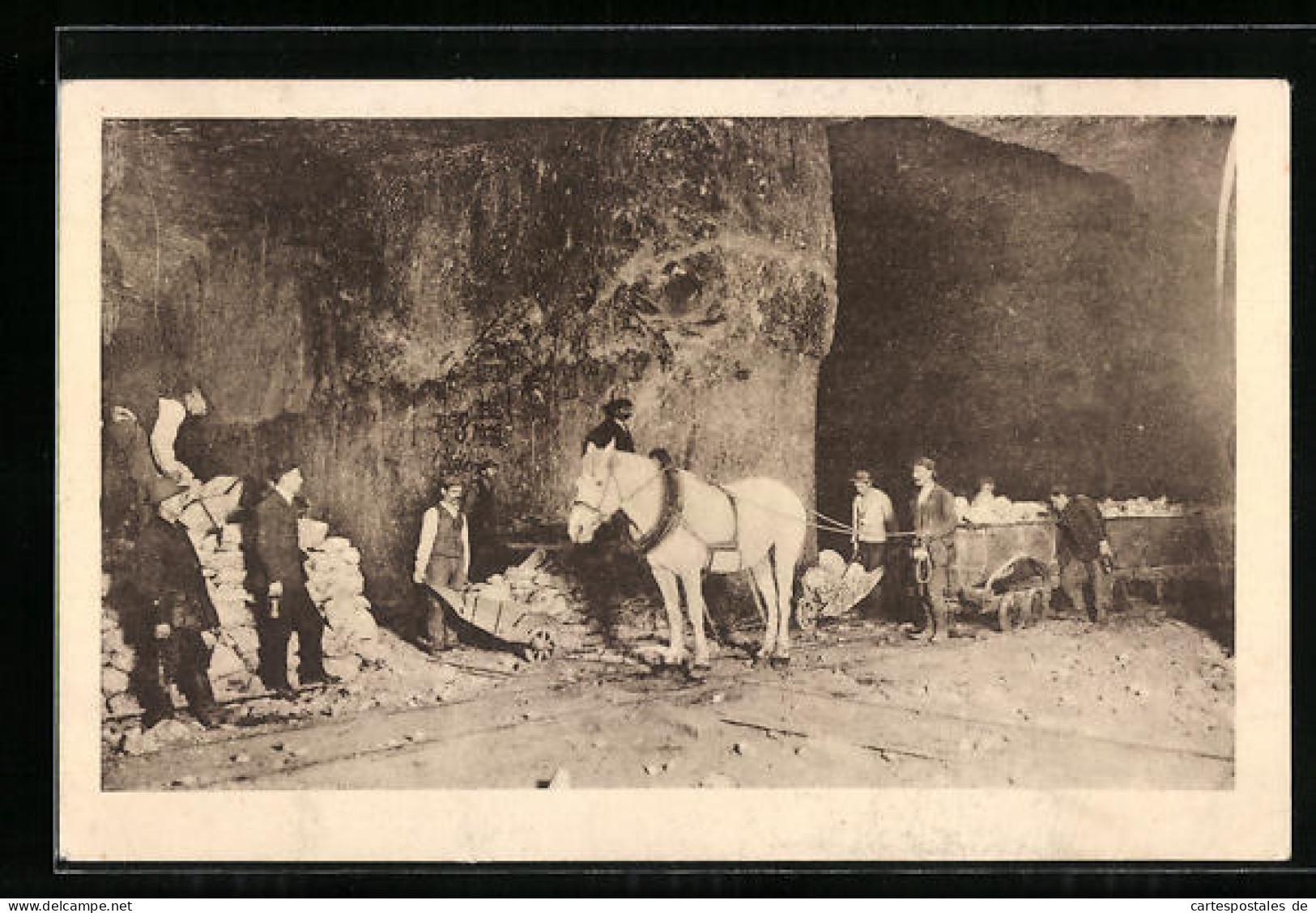 AK Wieliczka, Bergleute Bei Der Arbeit  - Mineral