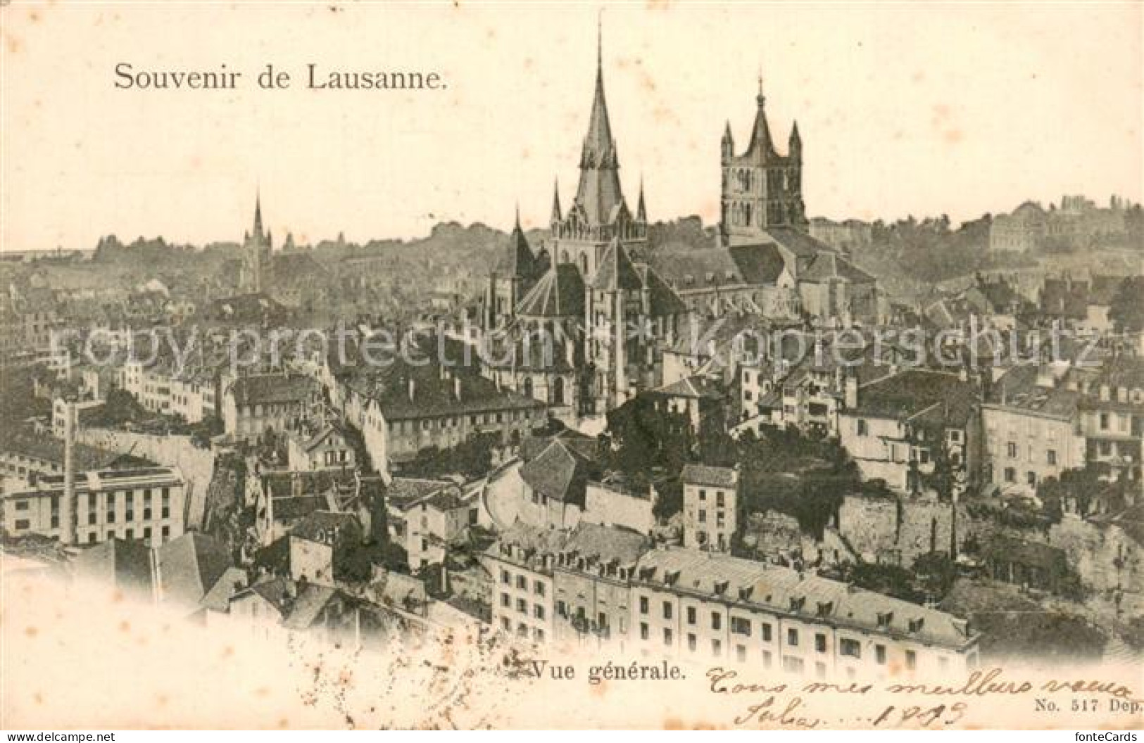 13733945 Lausanne VD Vue Generale Lausanne VD - Other & Unclassified