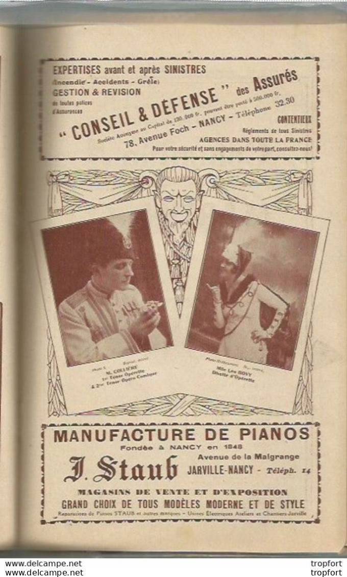 CA / Vintage / Old French Theater Program 1931 // Programme Théâtre NANCY // Princesse CZARDAS // Publicité VOITURE - Programma's