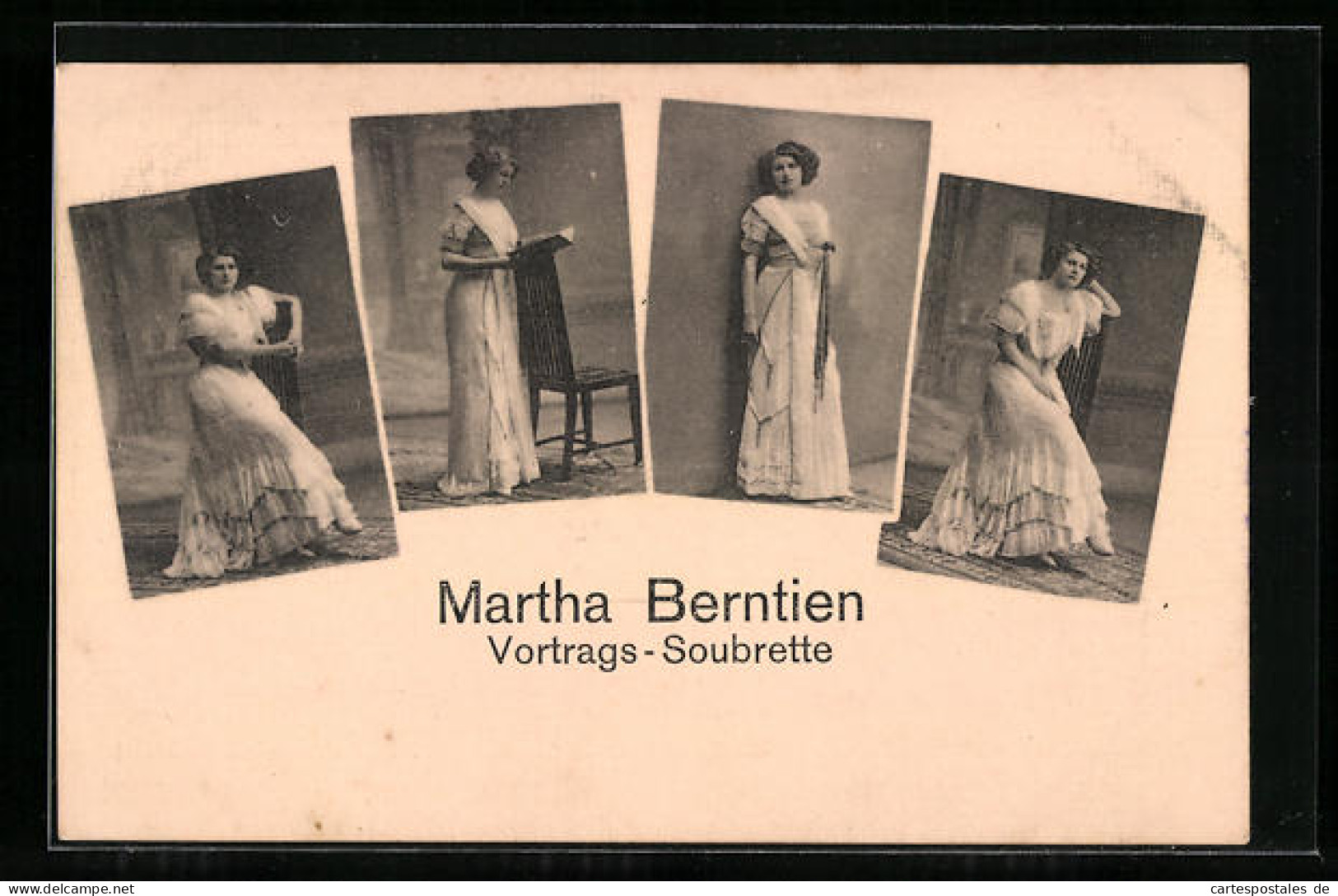 AK Martha Berntien, Vortrags-Soubrette  - Musique Et Musiciens
