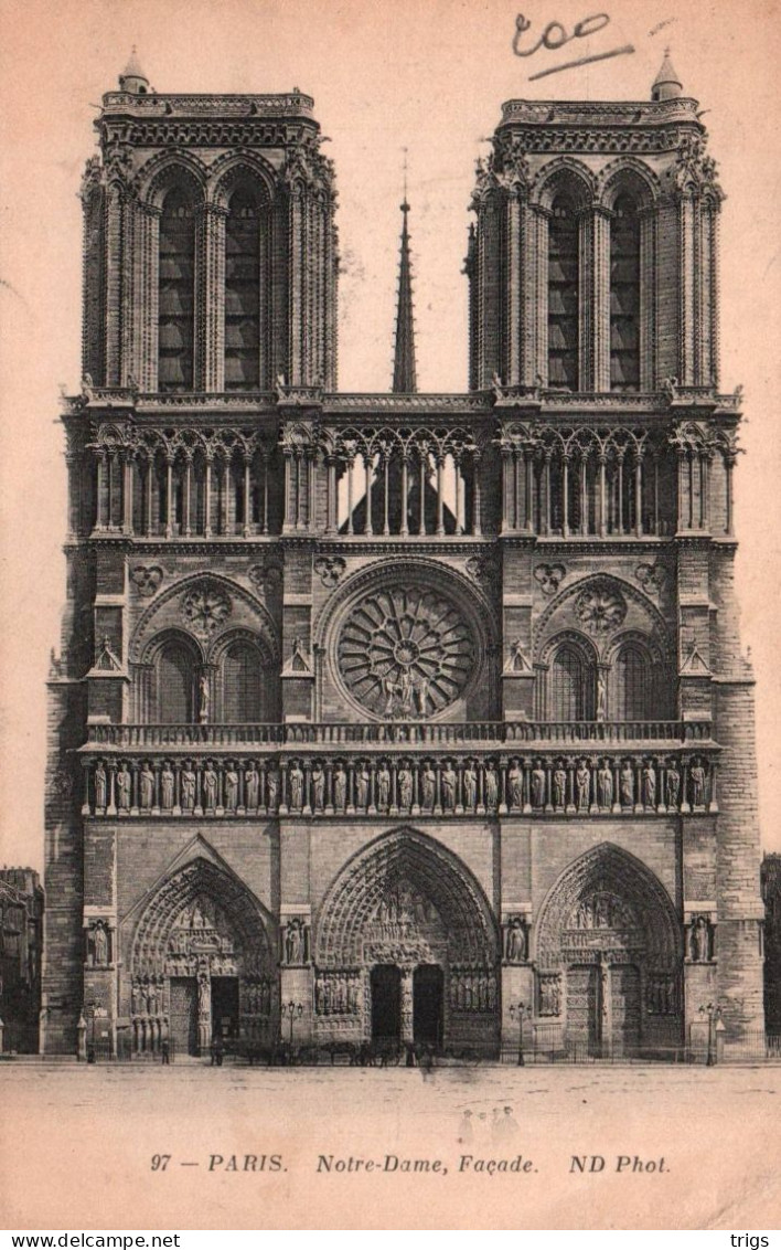 Paris - Notre Dame, Façade - Notre Dame De Paris