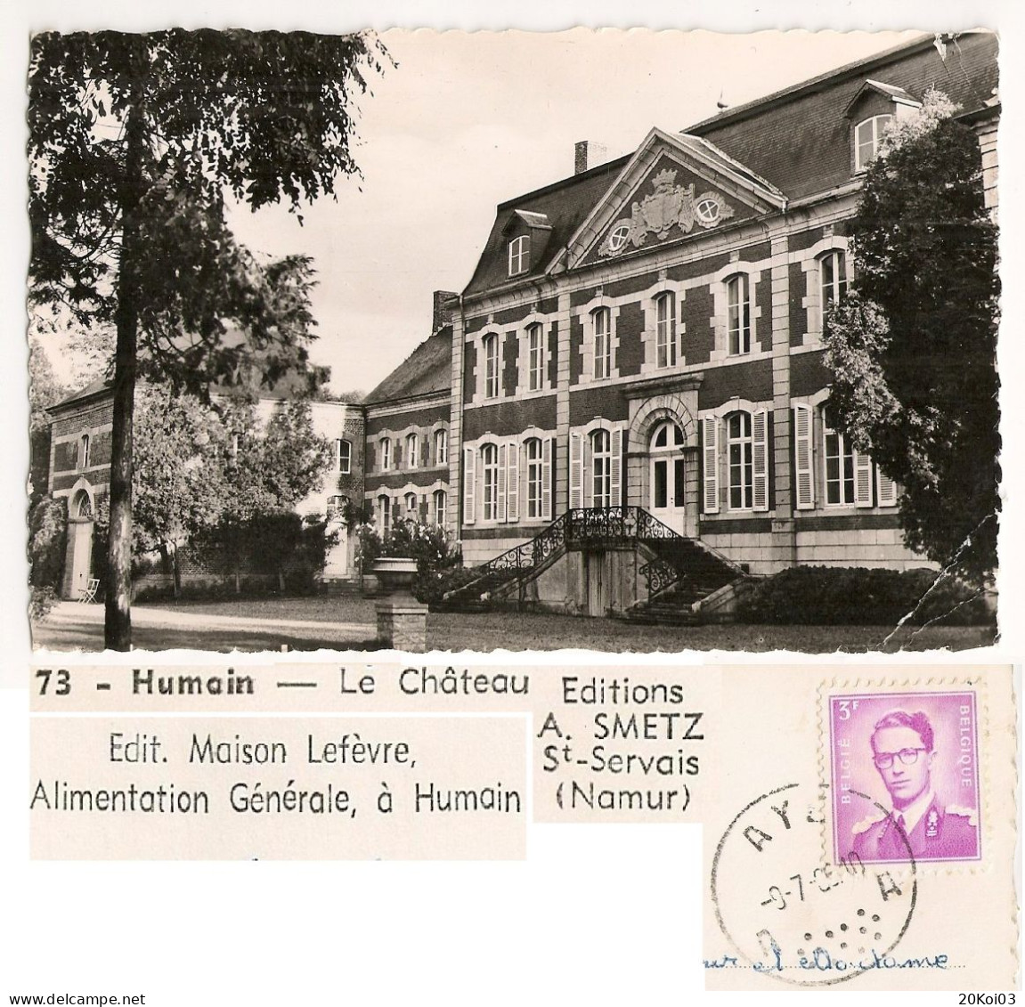 Humain Le Château 1966, Marche-en-Famenne, Luxembourg_CPSM Vintage - Marche-en-Famenne