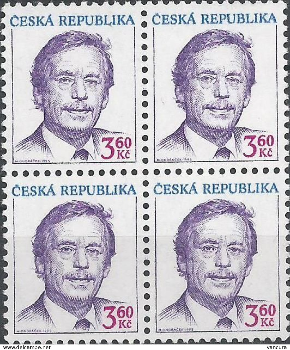72 Czech Republic Vaclav Havel 1995 - Unused Stamps