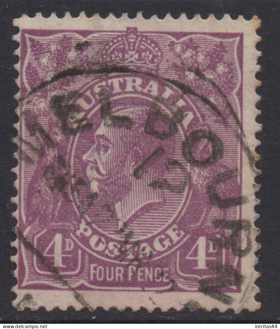 AUSTRALIA 1921 4d VIOLET  KGV STAMP PERF.14 1st WMK SG.64 VFU - Used Stamps