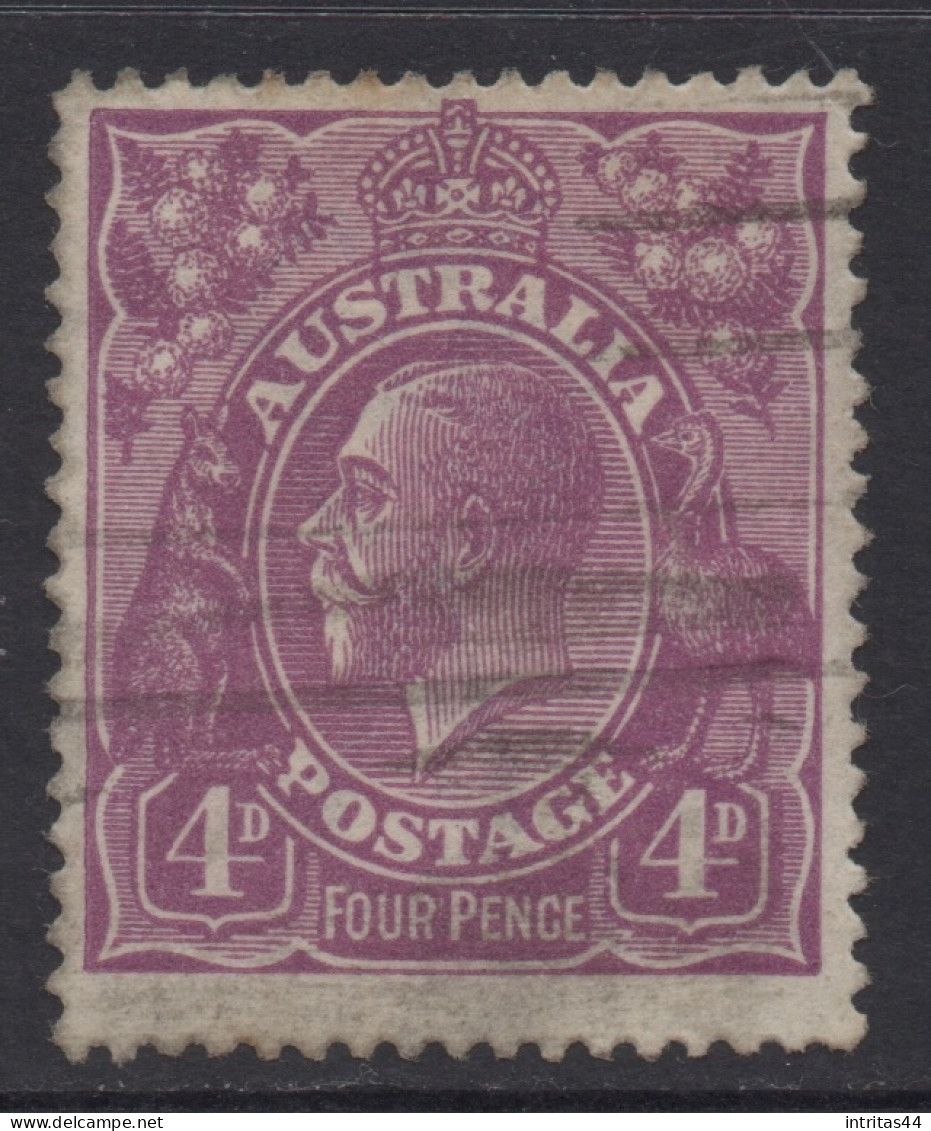 AUSTRALIA 1921 4d VIOLET  KGV STAMP PERF.14 1st WMK SG.64 VFU - Used Stamps