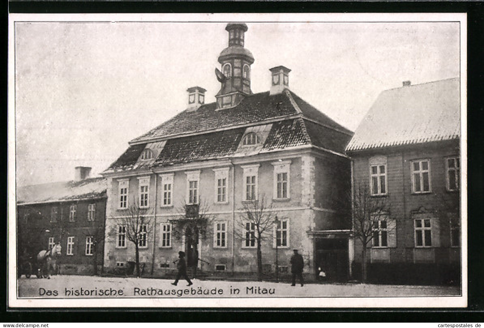 AK Mitau, Das Historische Rathausgebäude Im Winter  - Letland