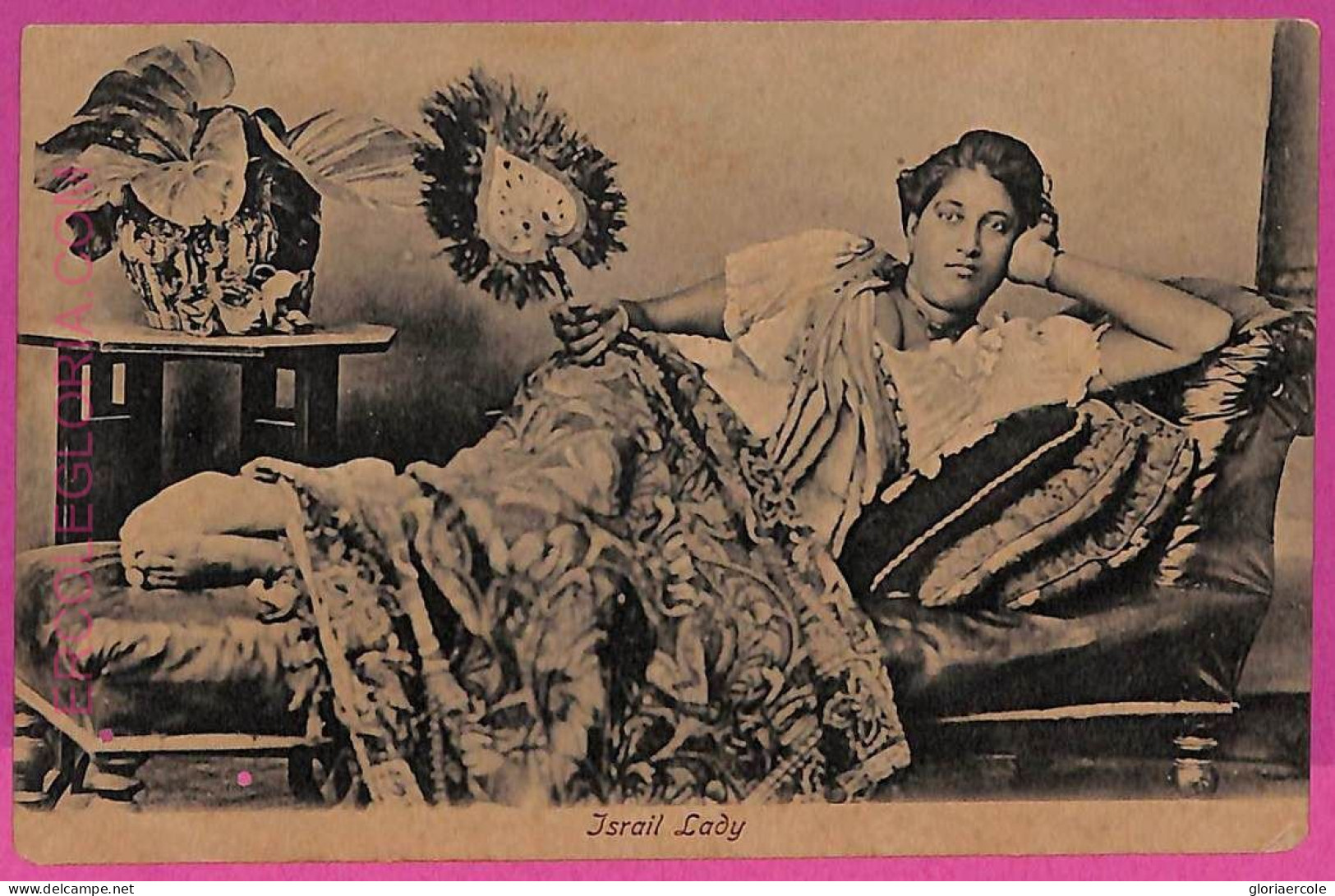 Ag3737  - INDIA - VINTAGE POSTCARD - Israil Lady - Inde