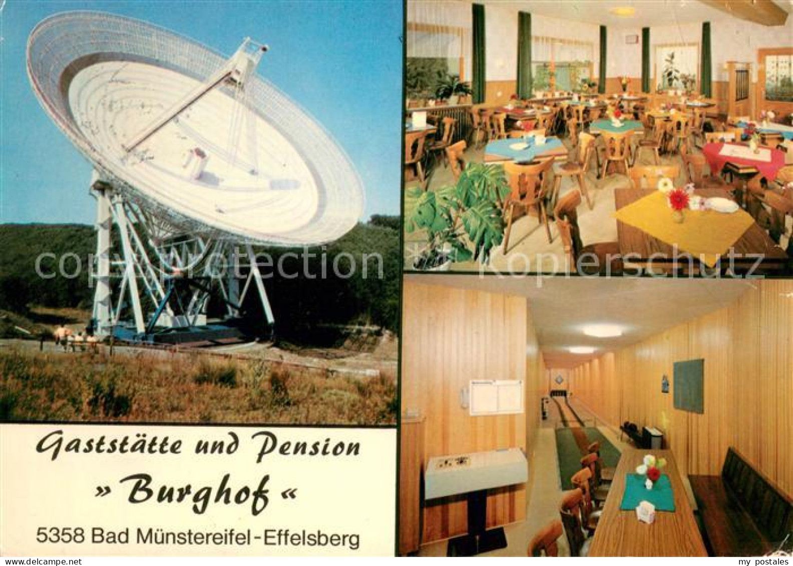 73660350 Effelsberg Gaststaette Pension Burghof Restaurant Kegelbahn Radiotelesk - Bad Münstereifel