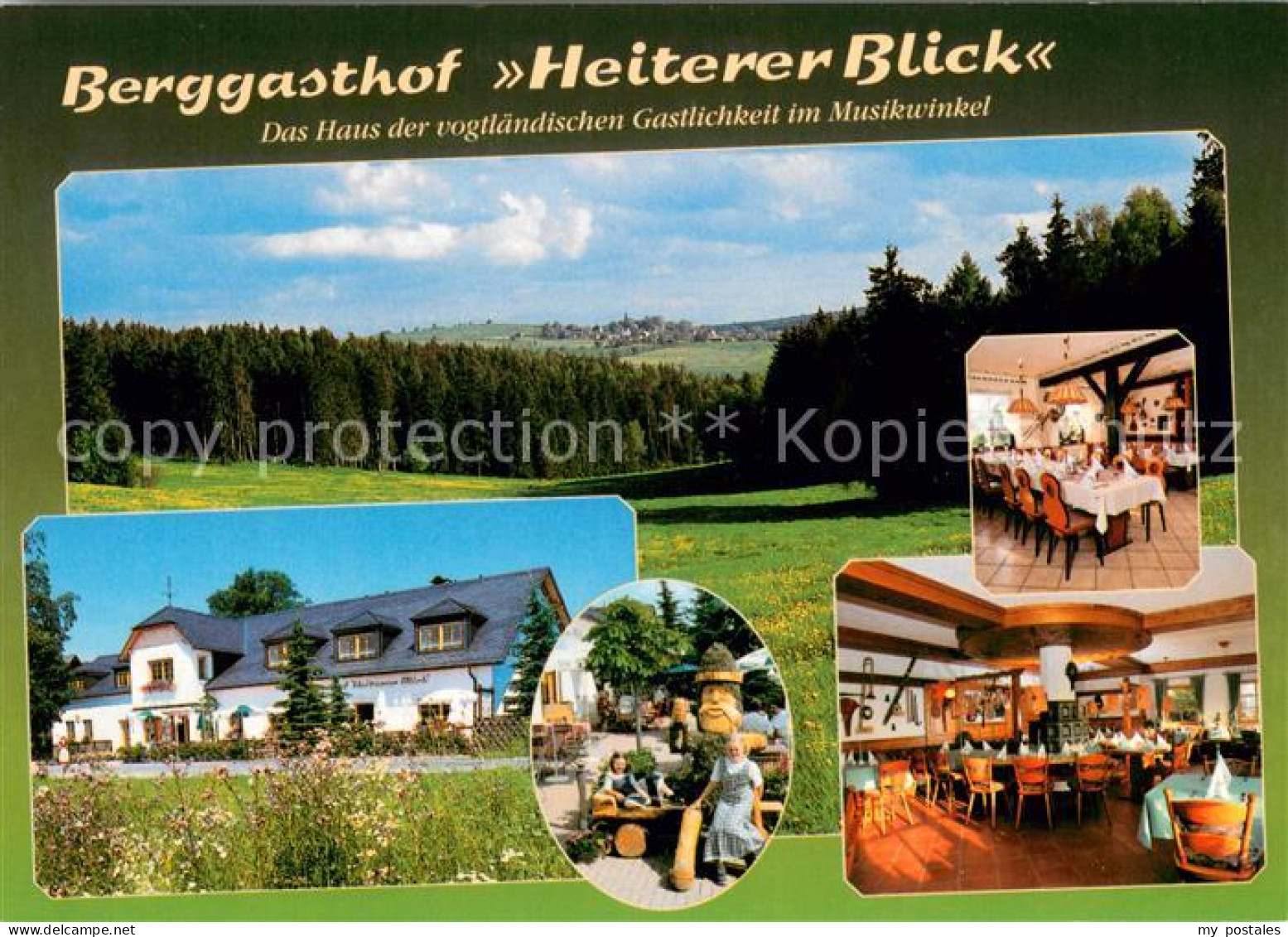 73660325 Markneukirchen Berggasthof Heiterer Blick Restaurant Landschaftspanoram - Markneukirchen