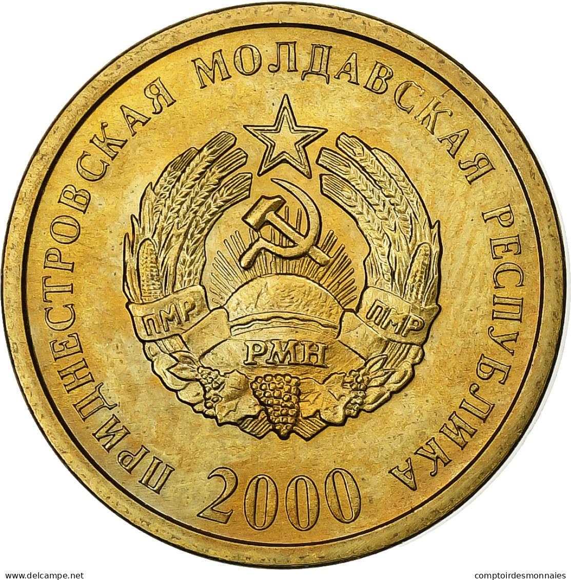 Transnistrie, 50 Kopeek, 2000, Bronze-Aluminium, FDC, KM:4 - Moldova