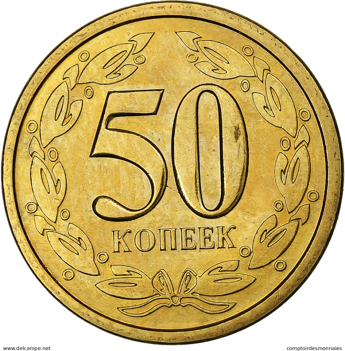 Transnistrie, 50 Kopeek, 2000, Bronze-Aluminium, FDC, KM:4 - Moldavië