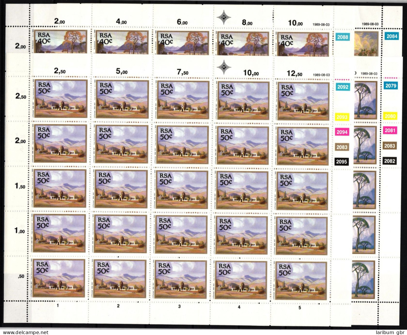 Südafrika 779-782 Postfrisch Zusammendruckbögen / Kunst #IH206 - Andere & Zonder Classificatie