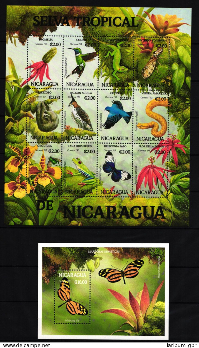 Nicaragua 3236-3247 Und Block 208 Postfrisch Zusammendruckbogen #IH154 - Nicaragua