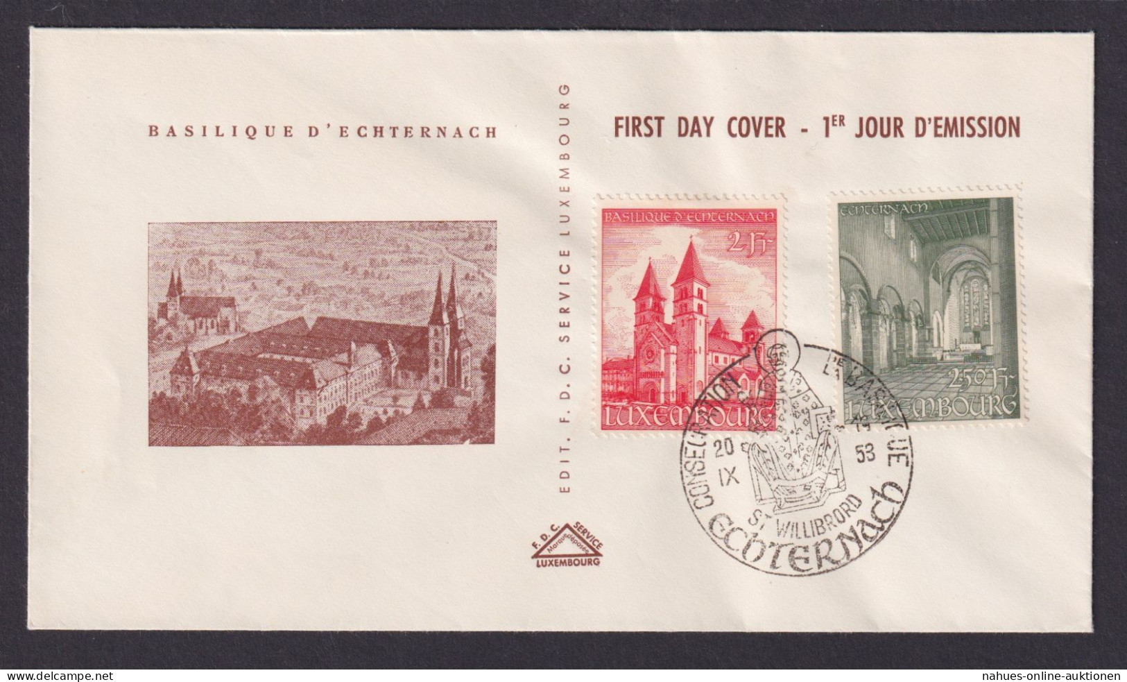 Luxemburg 514-515 Basilika Des Hl. Willibrord Echternach Als FDC Kat.-Wert 65,00 - Briefe U. Dokumente