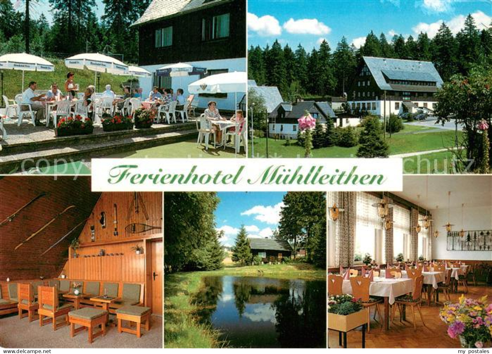 73660047 Muehlleithen Klingenthal Ferienhotel Restaurant Terrasse Teich Muehllei - Klingenthal