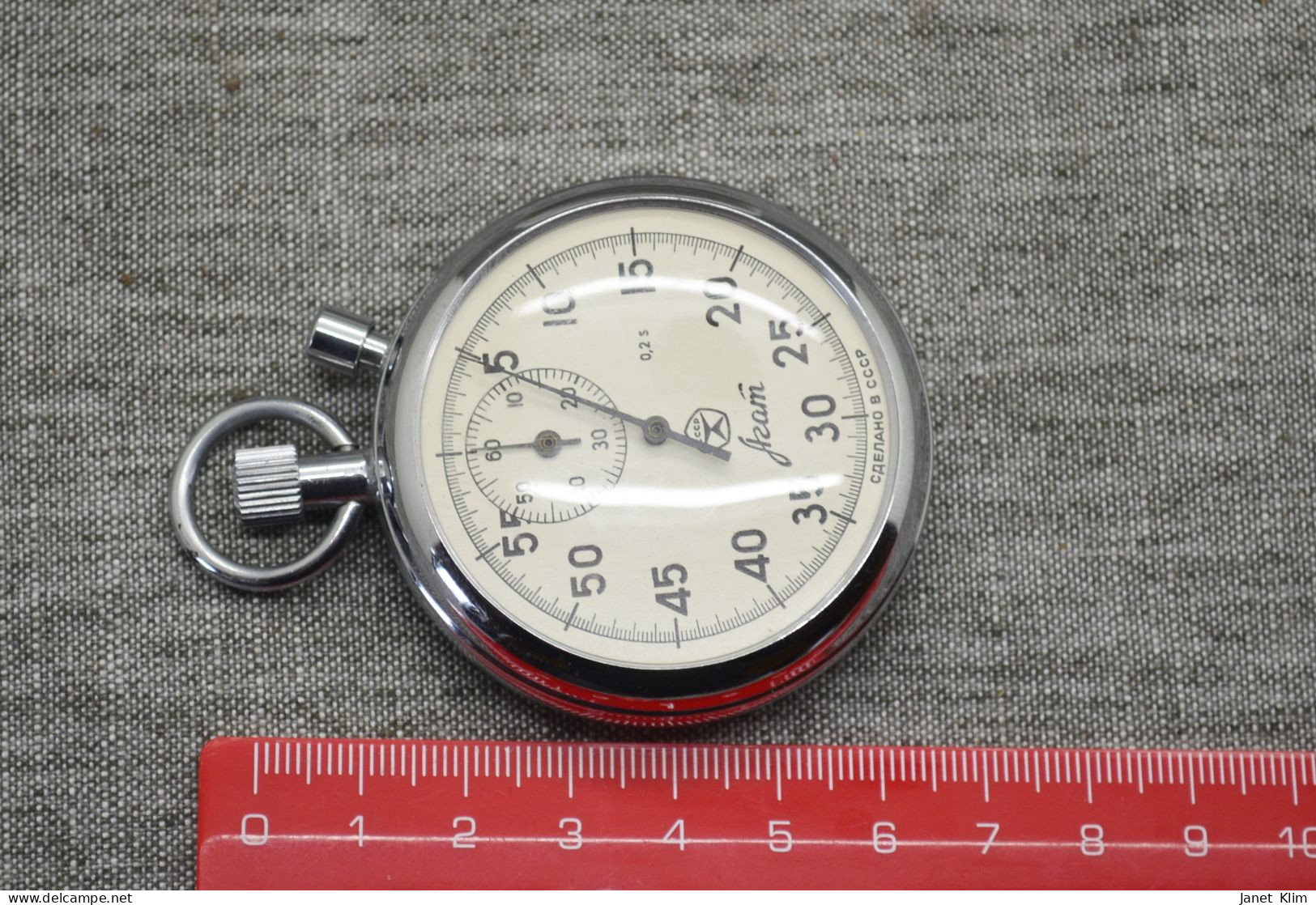 Vintage Ussr Stopwatch Агат Working - Relojes De Bolsillo