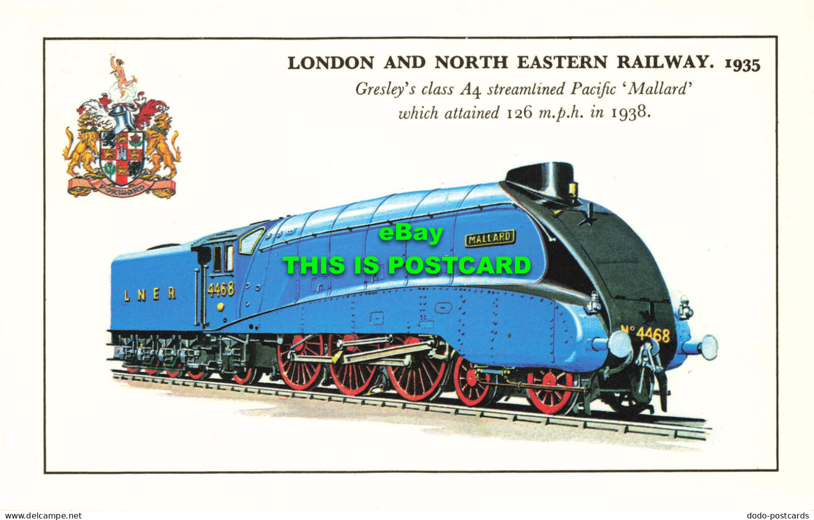 R567152 London And North Eastern Railway. 1935. Gresleys Class A4 Streamlined Pa - Sonstige & Ohne Zuordnung