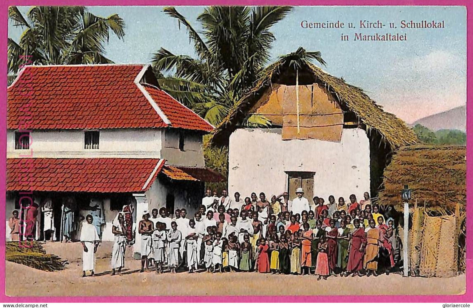 Ag3749 - INDIA - VINTAGE POSTCARD - 1910 - Marukaltalei - India