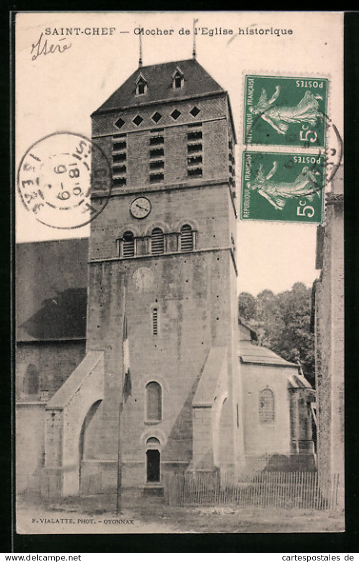 CPA Saint-Chef, Clocher De L`Eglise Historique  - Saint-Chef