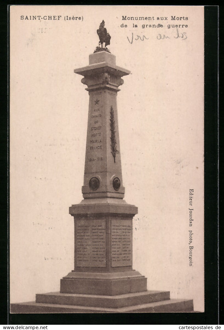 CPA Saint-Chef, Monument Aux Morts De La Grande Guerre  - Saint-Chef