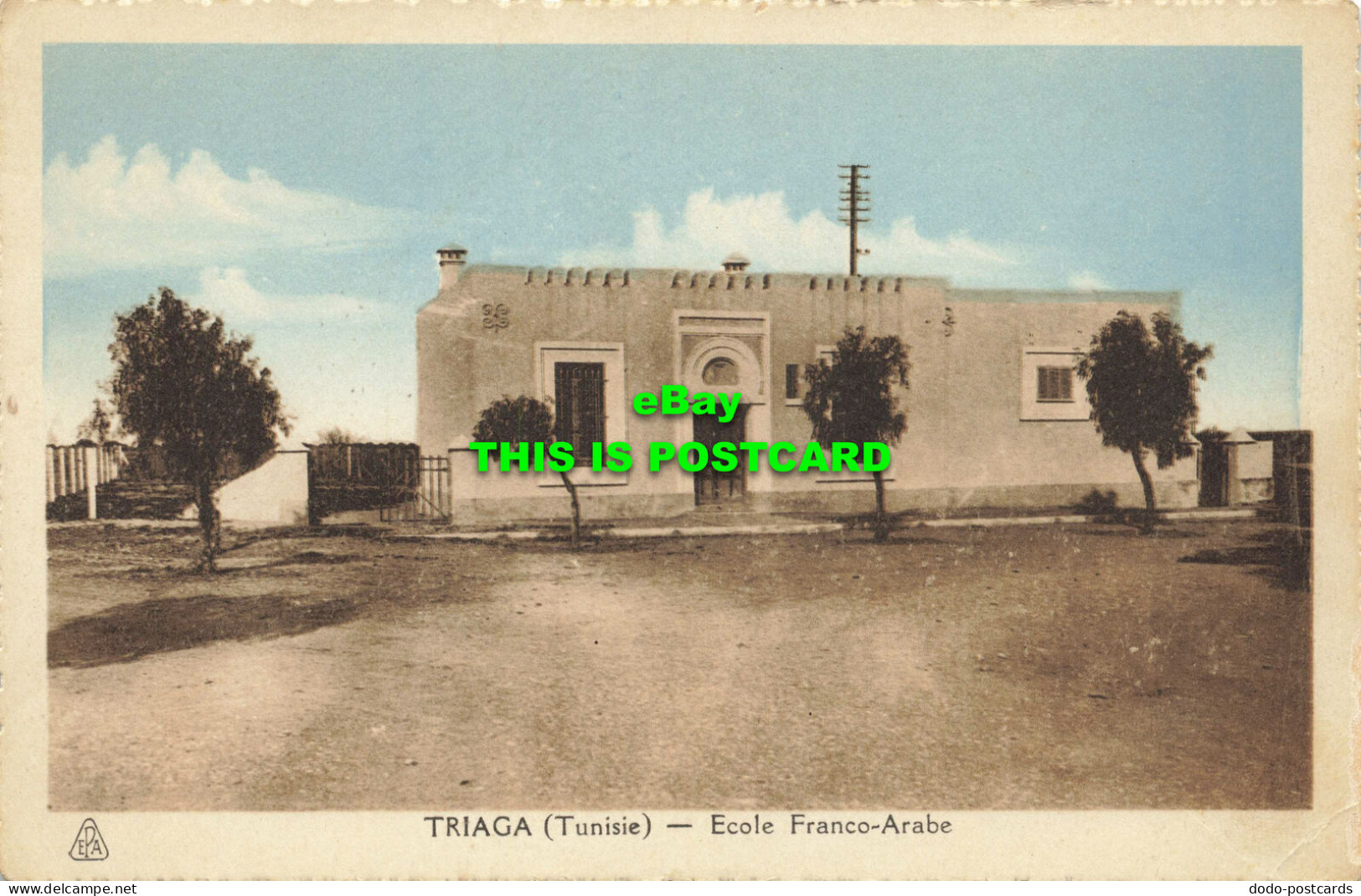 R568622 E. P. A. Triaga. Tunisie. Ecole Franco Arabe. Phototypie. Photo Albert - Mondo
