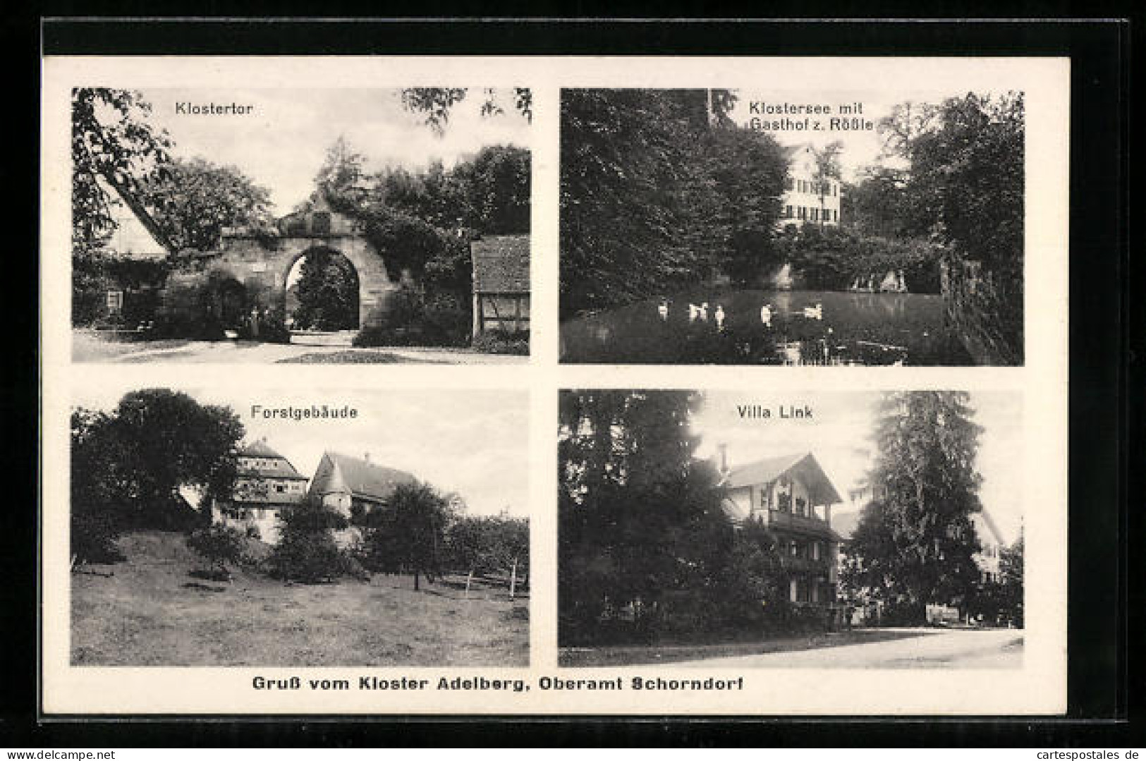 AK Adelberg /Oberamt Schorndorf, Klostertor, Villa Link, Forstgebäude  - Schorndorf