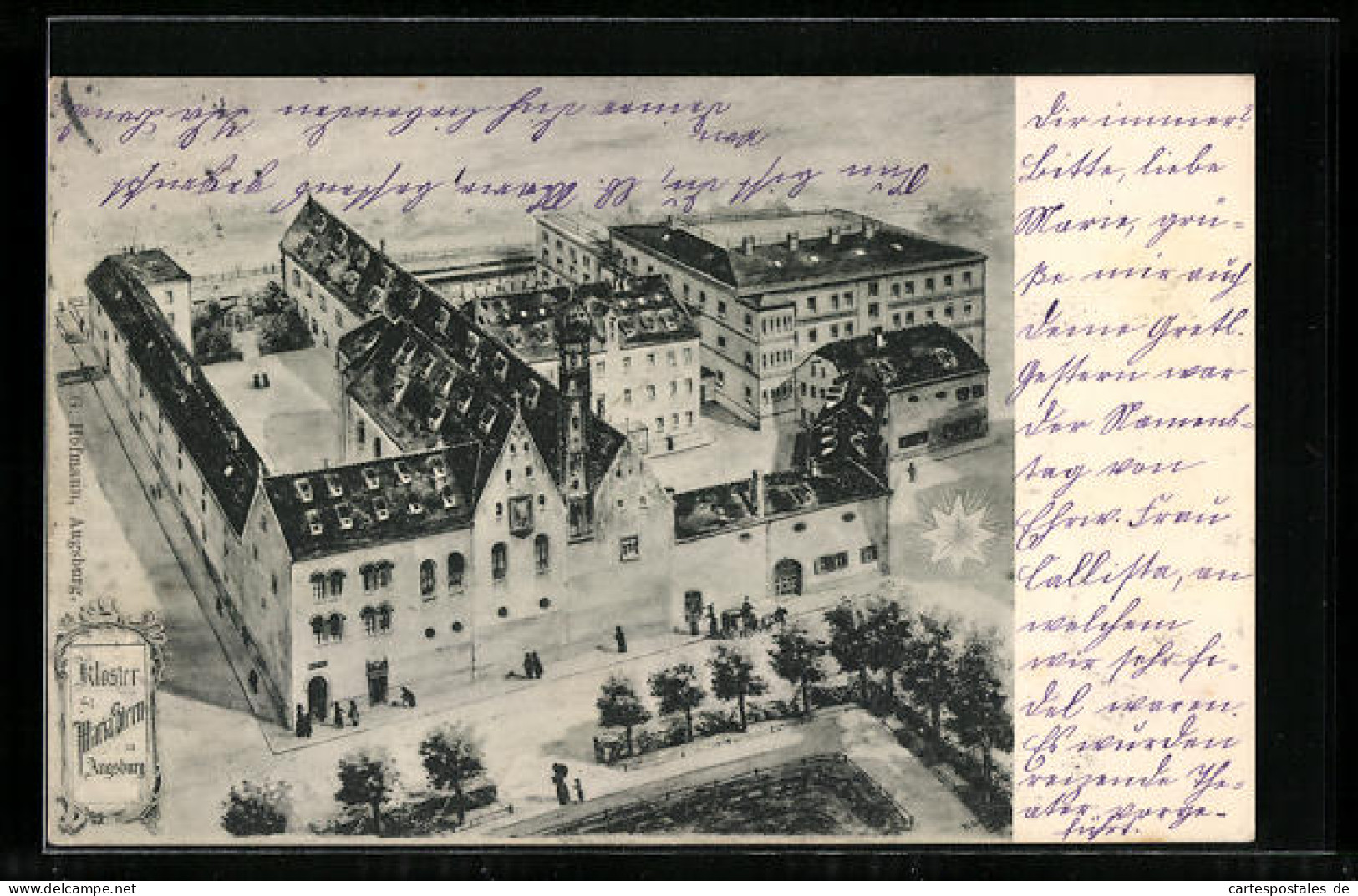 AK Augsburg, Kloster St. Maria Stern Aus Der Vogelschau  - Augsburg