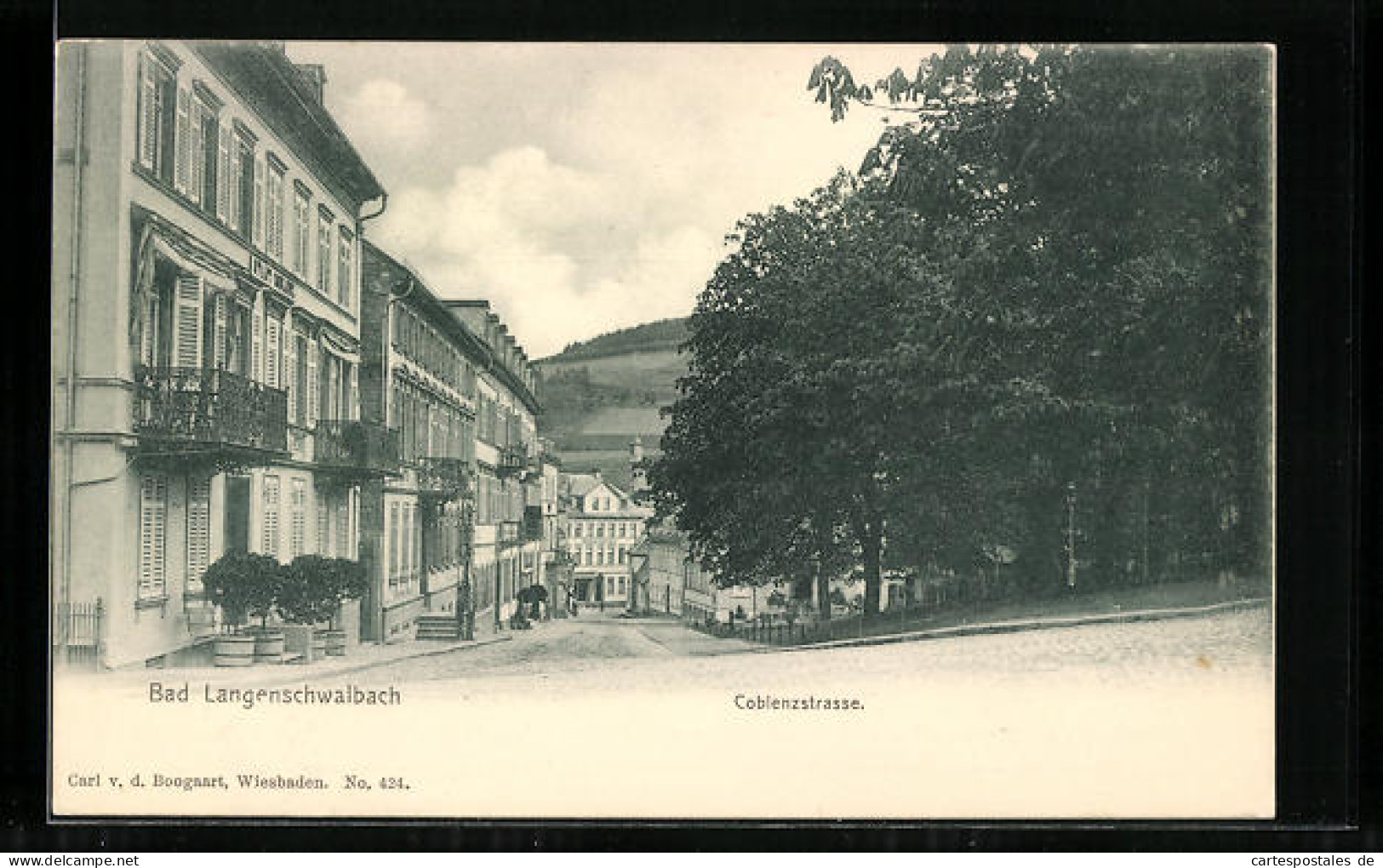 AK Bad Langenschwalbach, Blick In Die Coblenzstrasse  - Langen