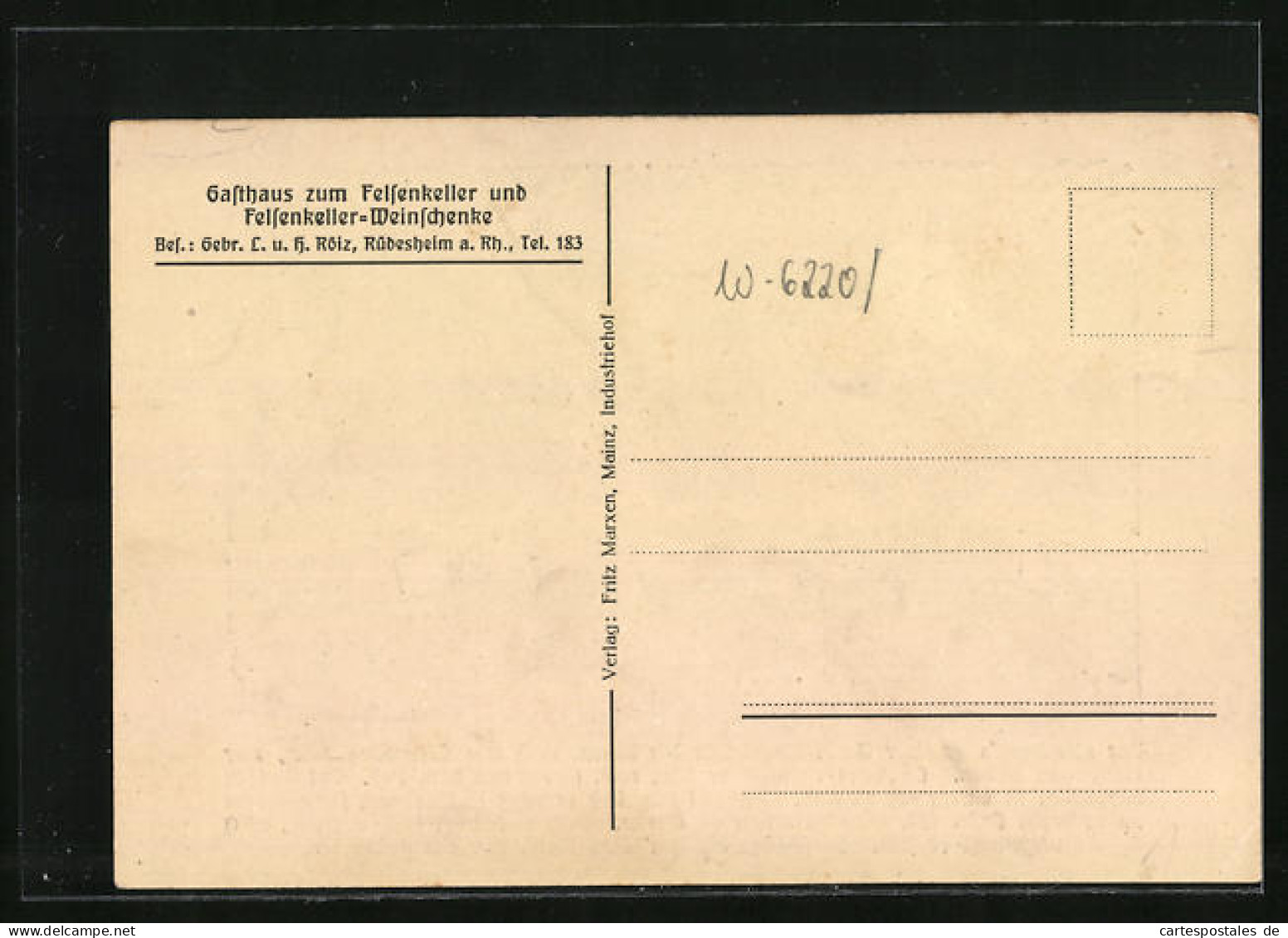 Künstler-AK Rüdesheim A. Rh., Gasthaus Zum Felsenkeller  - Ruedesheim A. Rh.