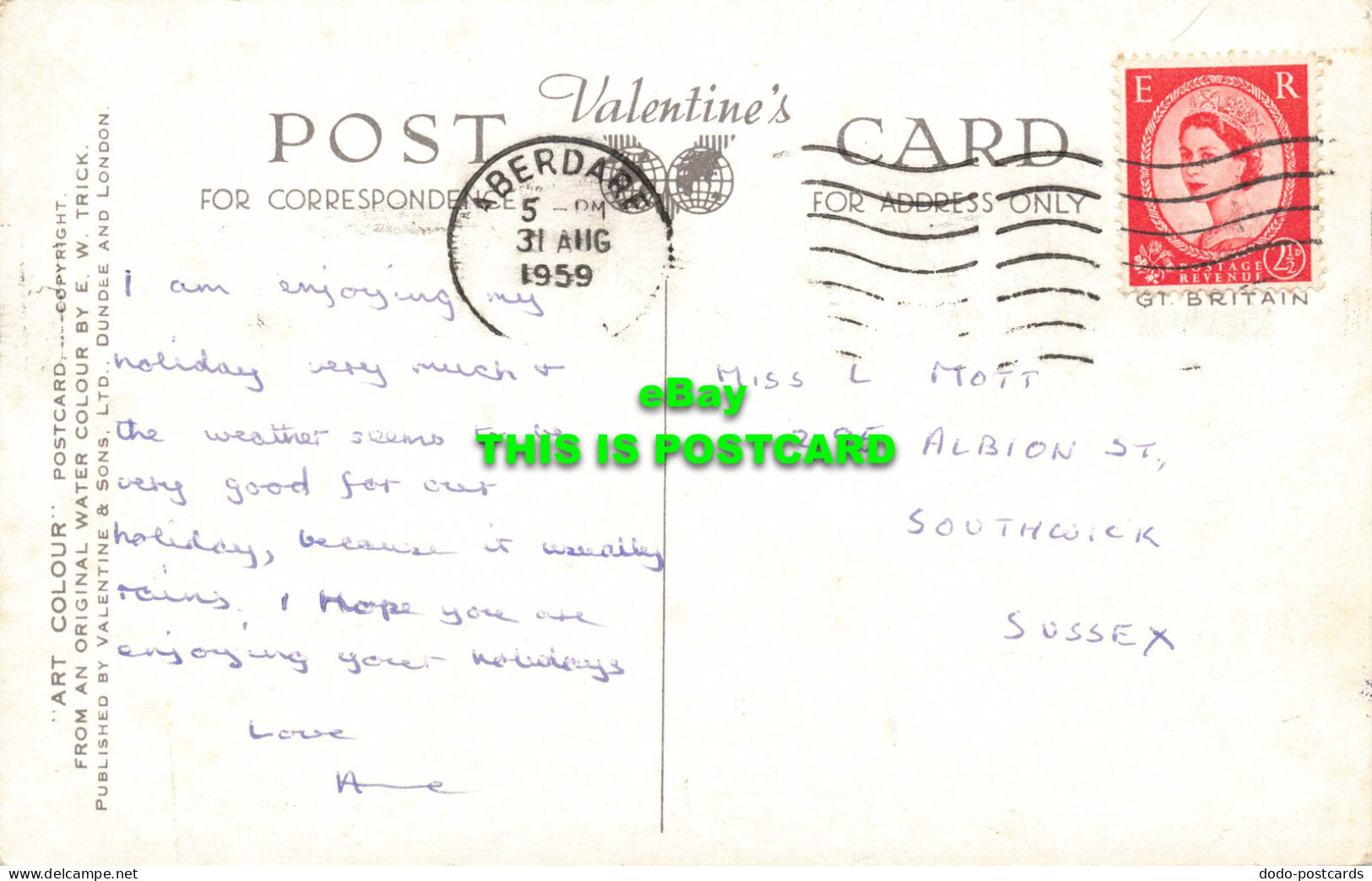 R567184 Locks Common. Porthcawl. A2337. Art Colour. E. W. Trick. Valentines. 195 - Mondo