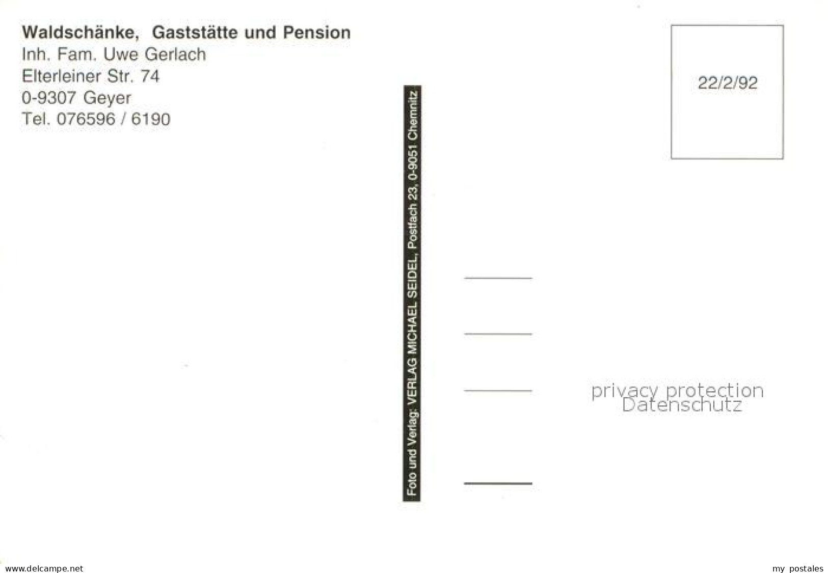 73658721 Geyer Gaststaette Pension Waldschaenke Waldweg Geyer - Geyer
