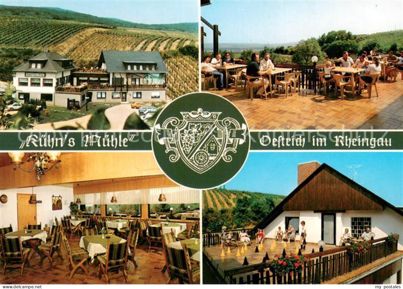 73658666 Oestrich-Winkel Pension Kuehn's Muehle Gaststaette Terrasse Weinberge O - Oestrich-Winkel