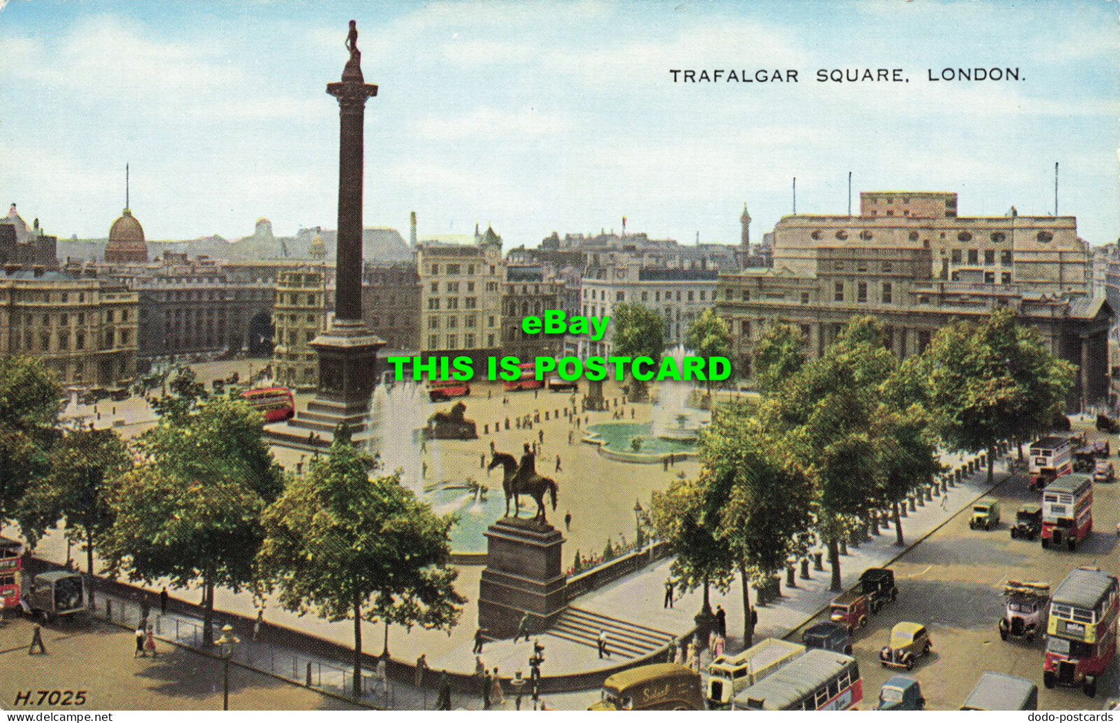 R568382 H. 7025. Trafalgar Square. London. Valesque Postcard. Valentines - Sonstige & Ohne Zuordnung