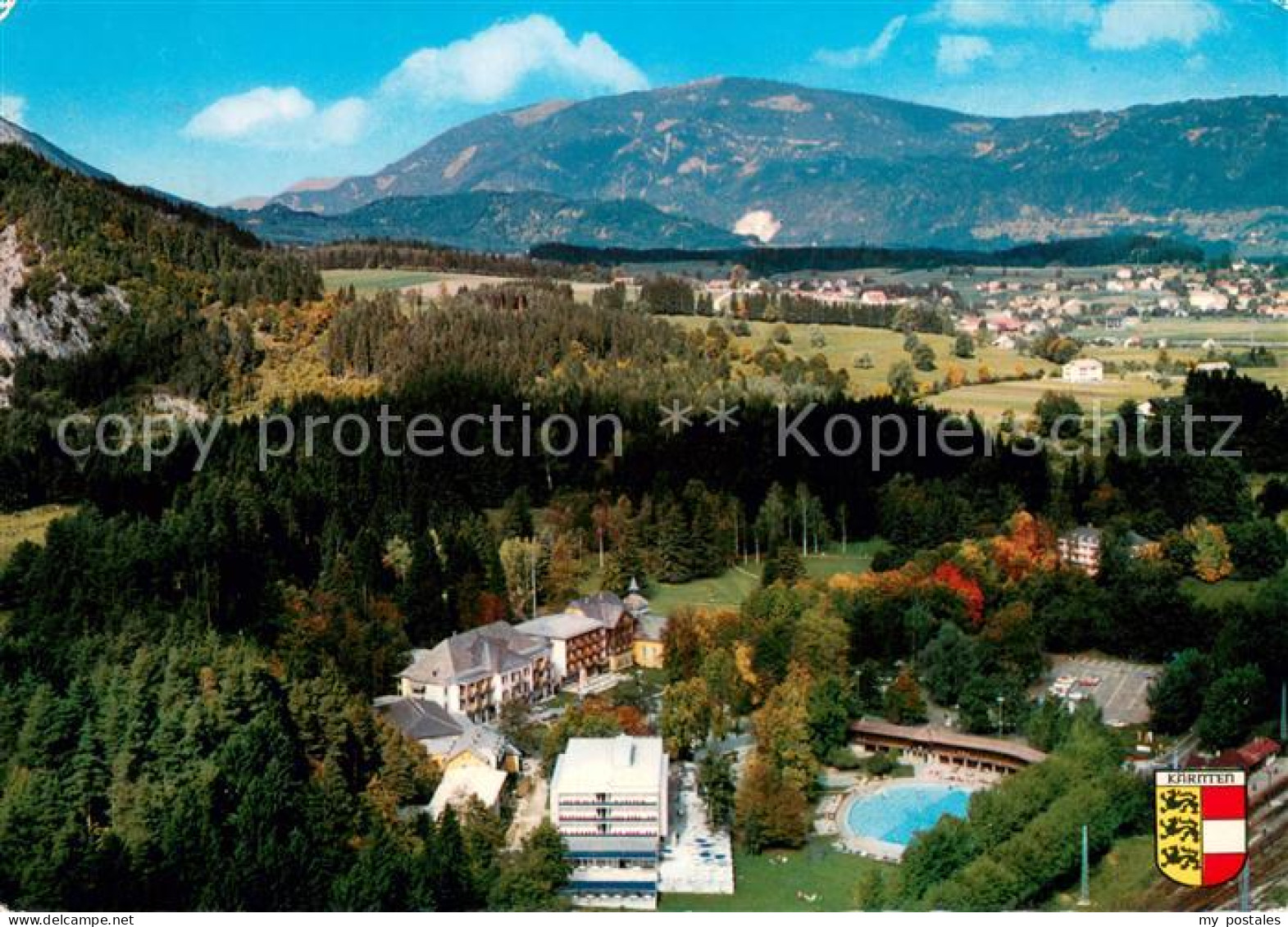 73658617 Warmbad Villach Kurzentrum Kurhotels Freibad Fliegeraufnahme Warmbad Vi - Autres & Non Classés