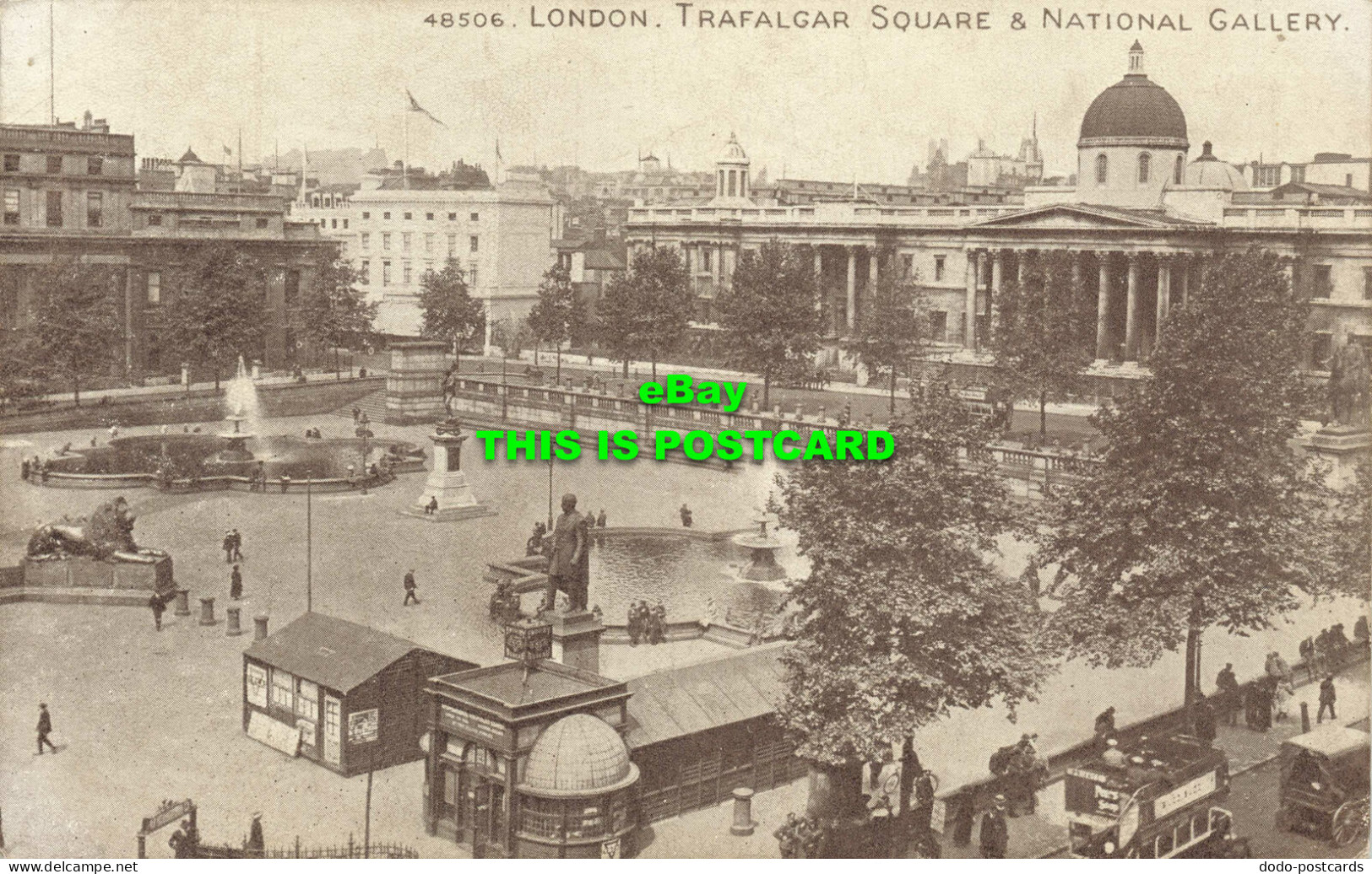 R568402 48506. London. Trafalgar Square And National Gallery. Sepiatone Series. - Sonstige & Ohne Zuordnung
