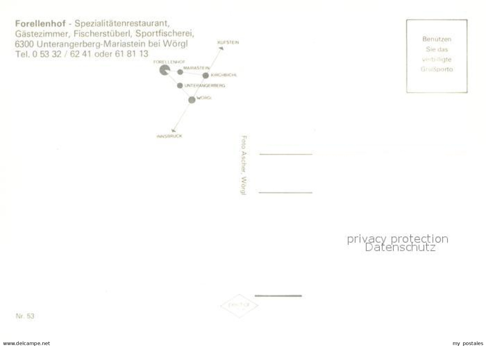 73658023 Mariastein Unterangerberg Restaurant Forellenhof Winterlandschaft  - Altri & Non Classificati