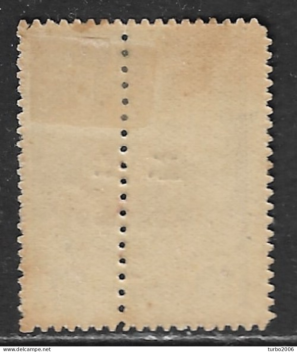 GREECE 1917 Brown Overprinted Fiscals With Vertical Perforation 5 L / 10 L Vl. C 39 / H 32 MH - Liefdadigheid