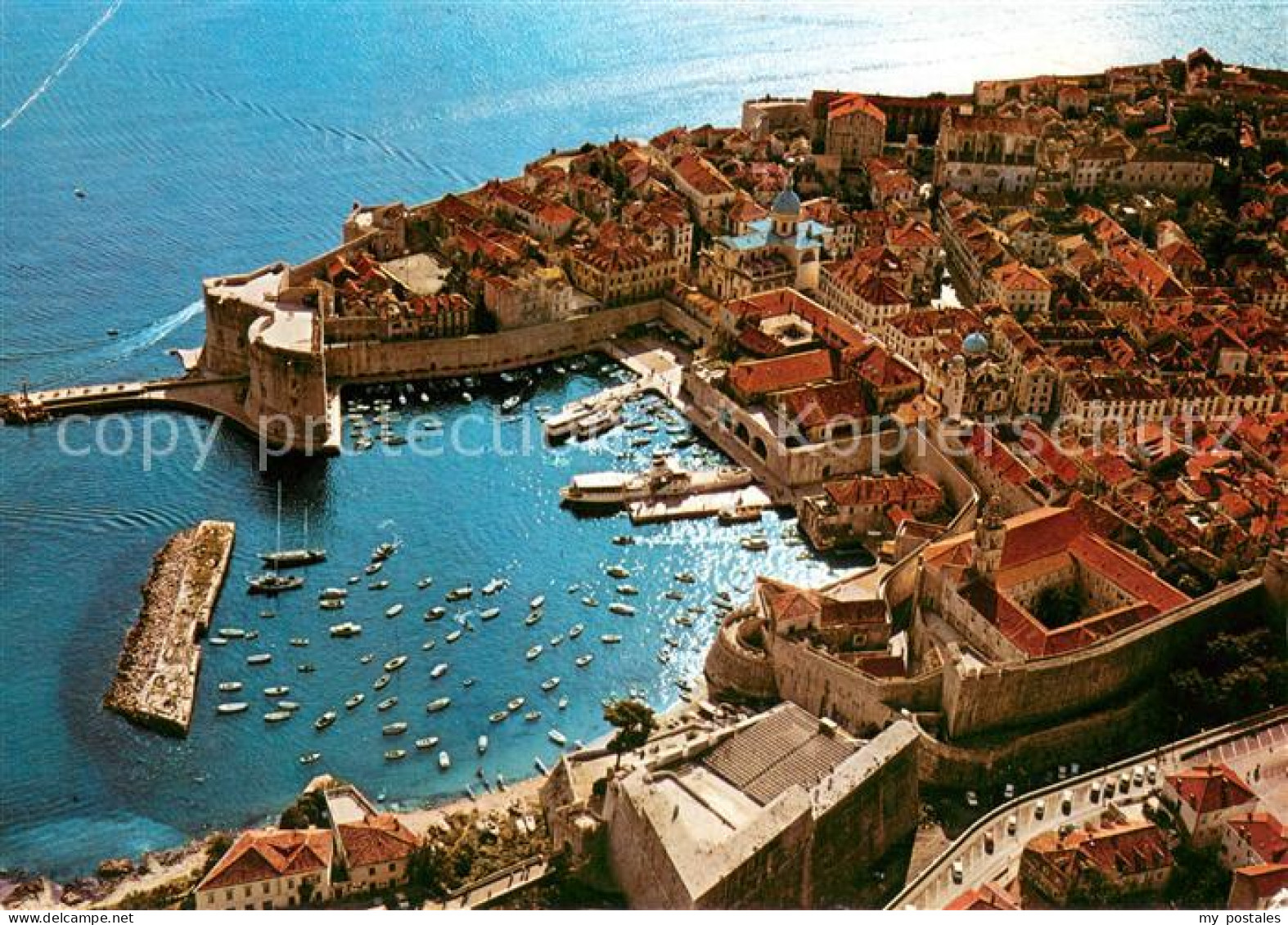 73657428 Dubrovnik Ragusa Alter Stadthafen Fliegeraufnahme Dubrovnik Ragusa - Kroatien