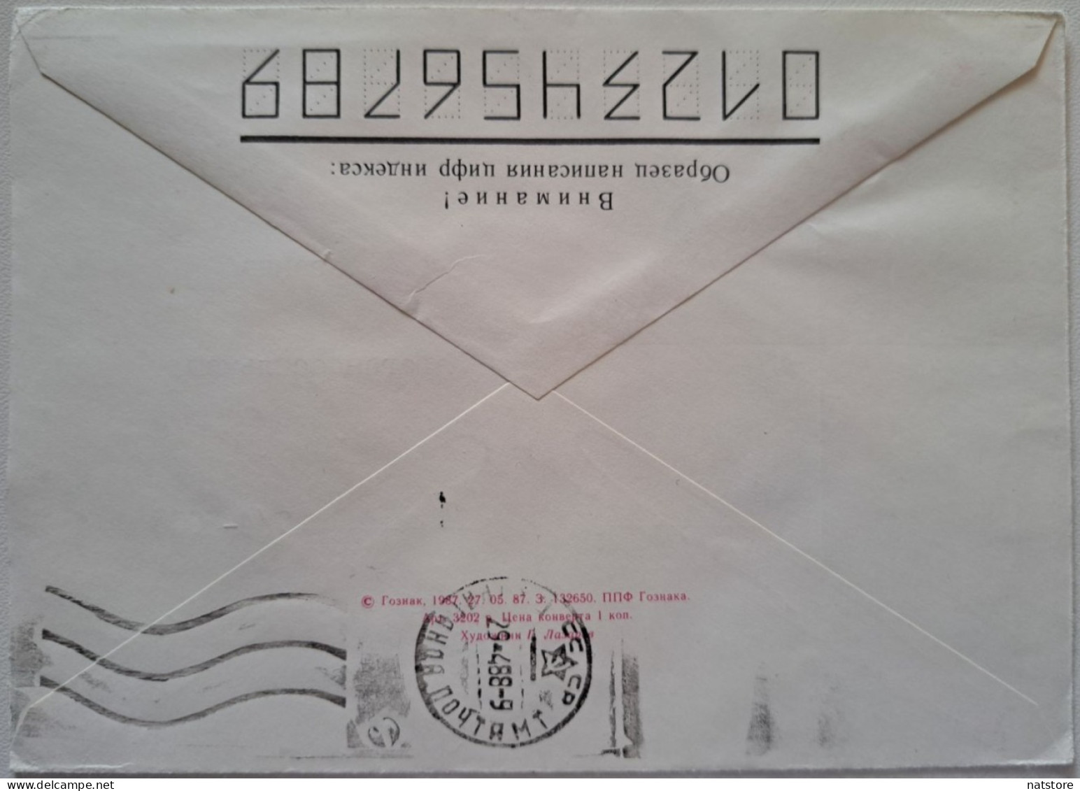 1987..USSR..COVER WITH MACHINE STAMP..PAST MAIL..70 YEARS OF  OCTOBER - Lettres & Documents