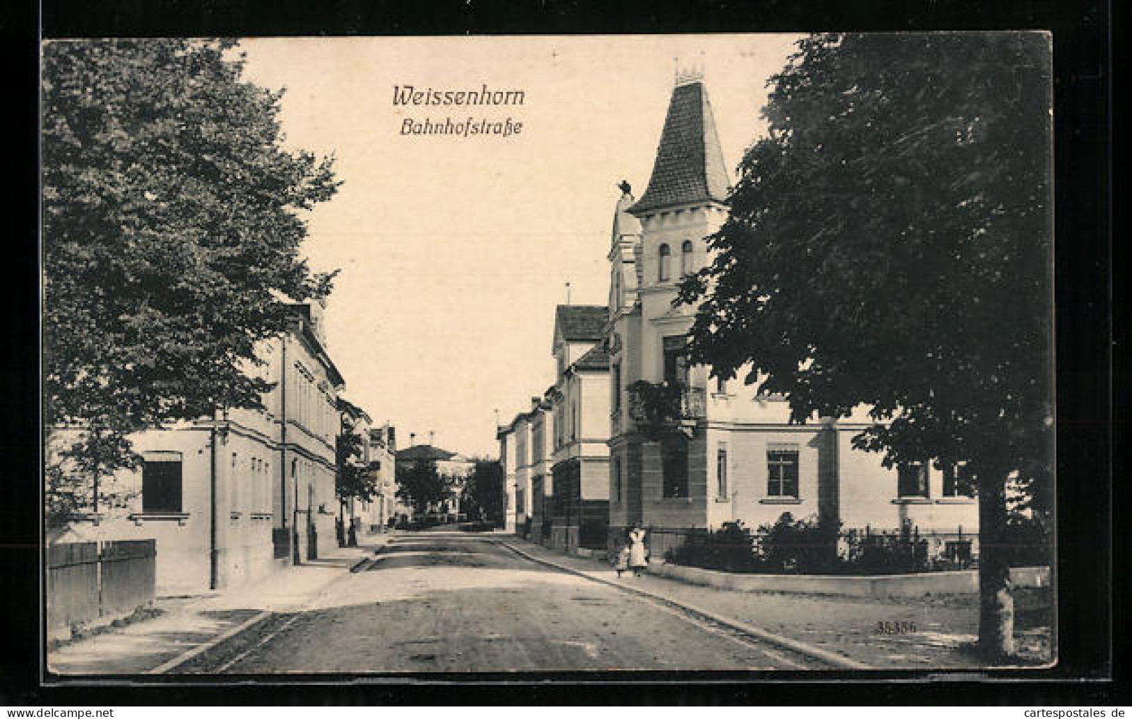 AK Weissenhorn, Blick In Die Bahnhofstrasse  - Weissenhorn