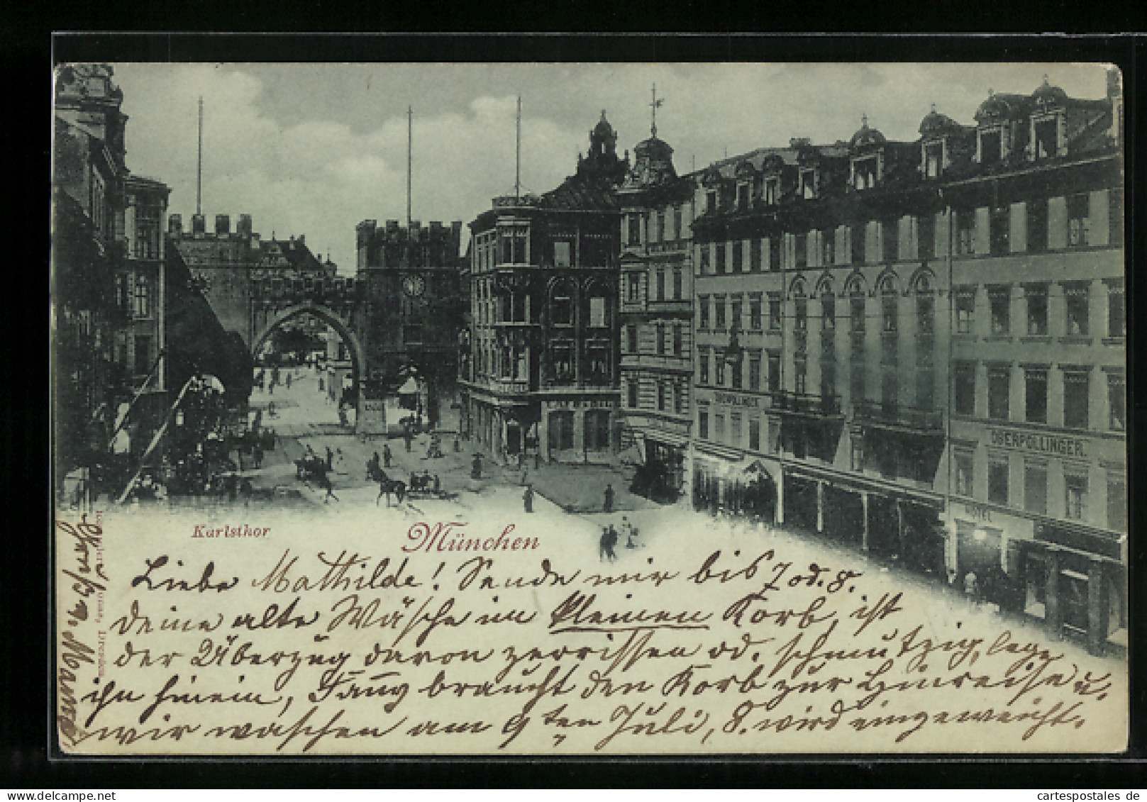 AK München, Vogelschau Auf Neuhauserstrasse Mit Karlsthor  - Muenchen