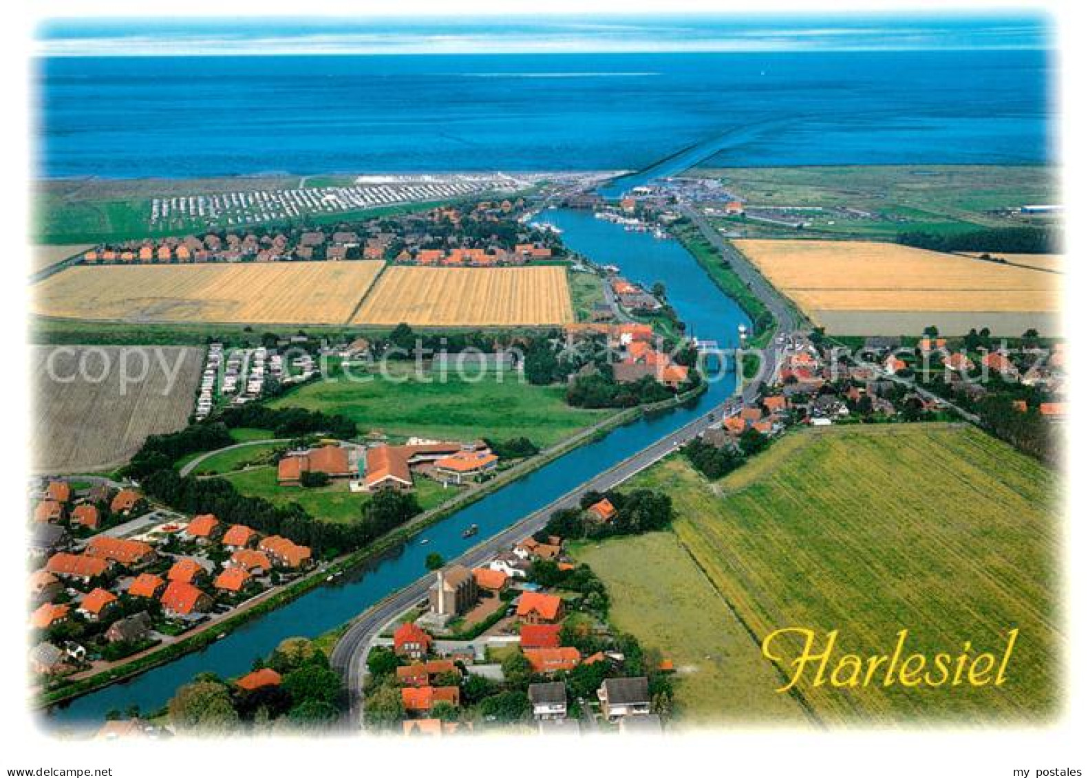 73657137 Harlesiel Nordseebad Kanal Fliegeraufnahme Harlesiel - Wittmund