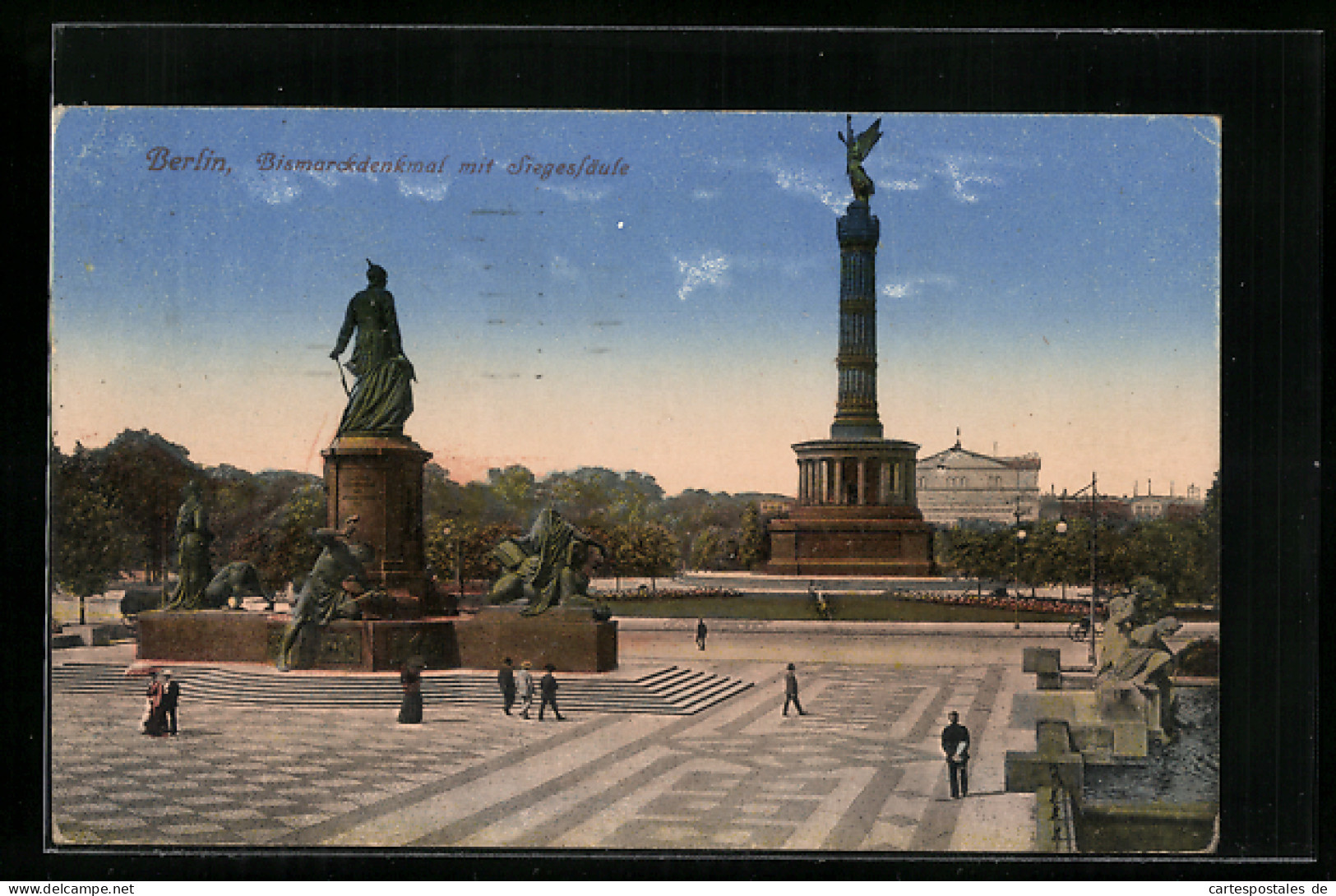 AK Berlin-Tiergarten, Bismarckdenkmal Mit Der Siegessäule  - Tiergarten