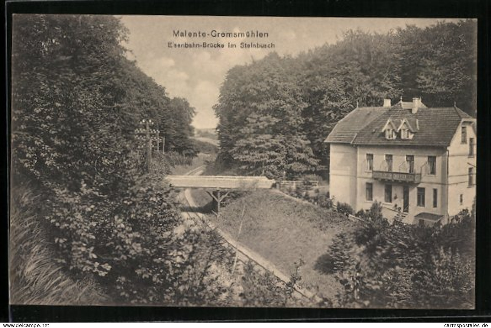 AK Malente-Gremsmühlen, An Der Eisenbahnbrücke Im Steinbusch  - Malente-Gremsmühlen