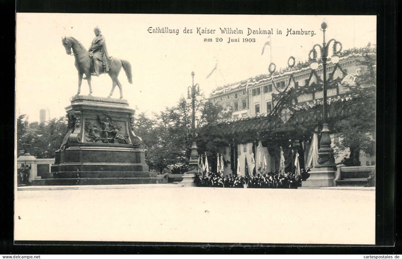 AK Hamburg, Enthüllung Des Kaiser Wilhelm Denkmal Im Juni 1903  - Mitte